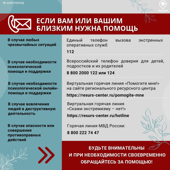 Телефоны доверия.